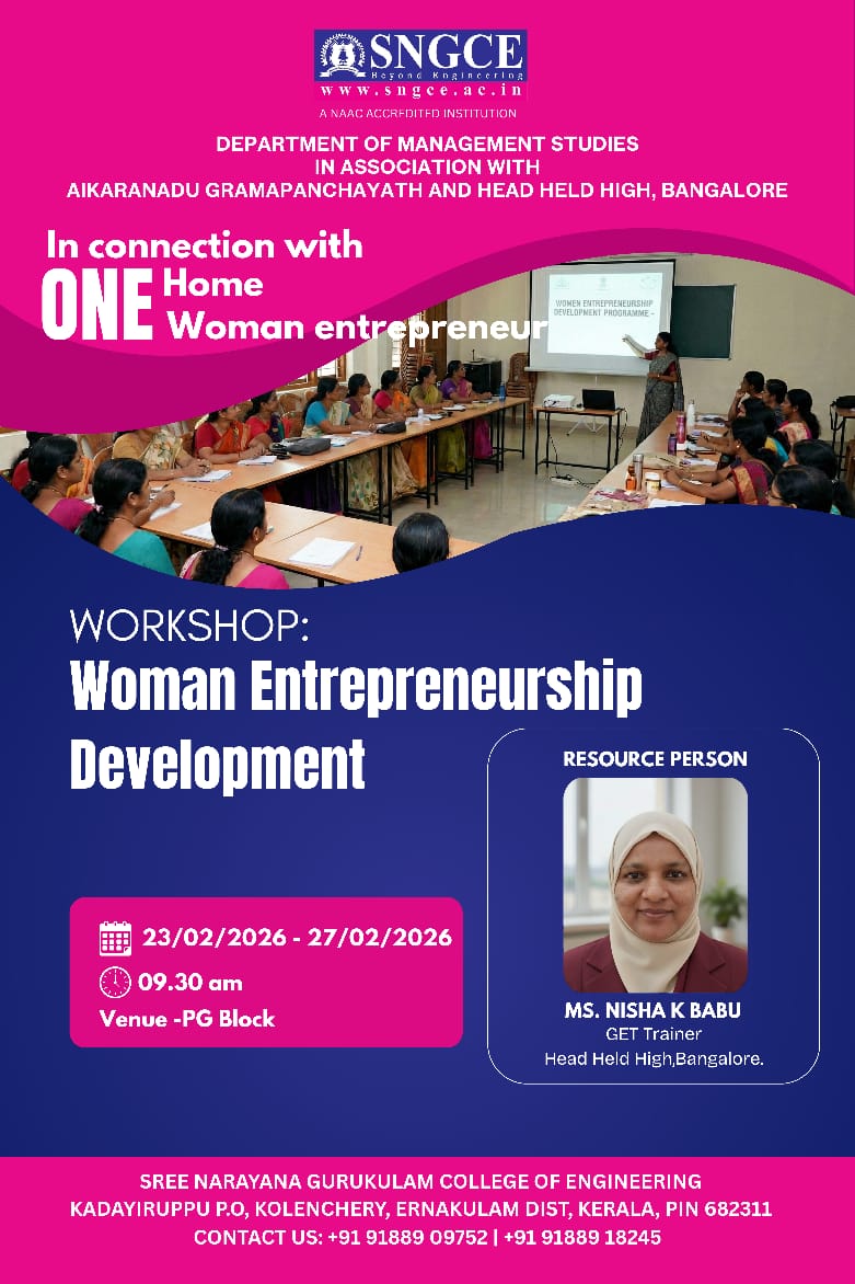 Workshop:Woman Entrepreneurship Develeopment